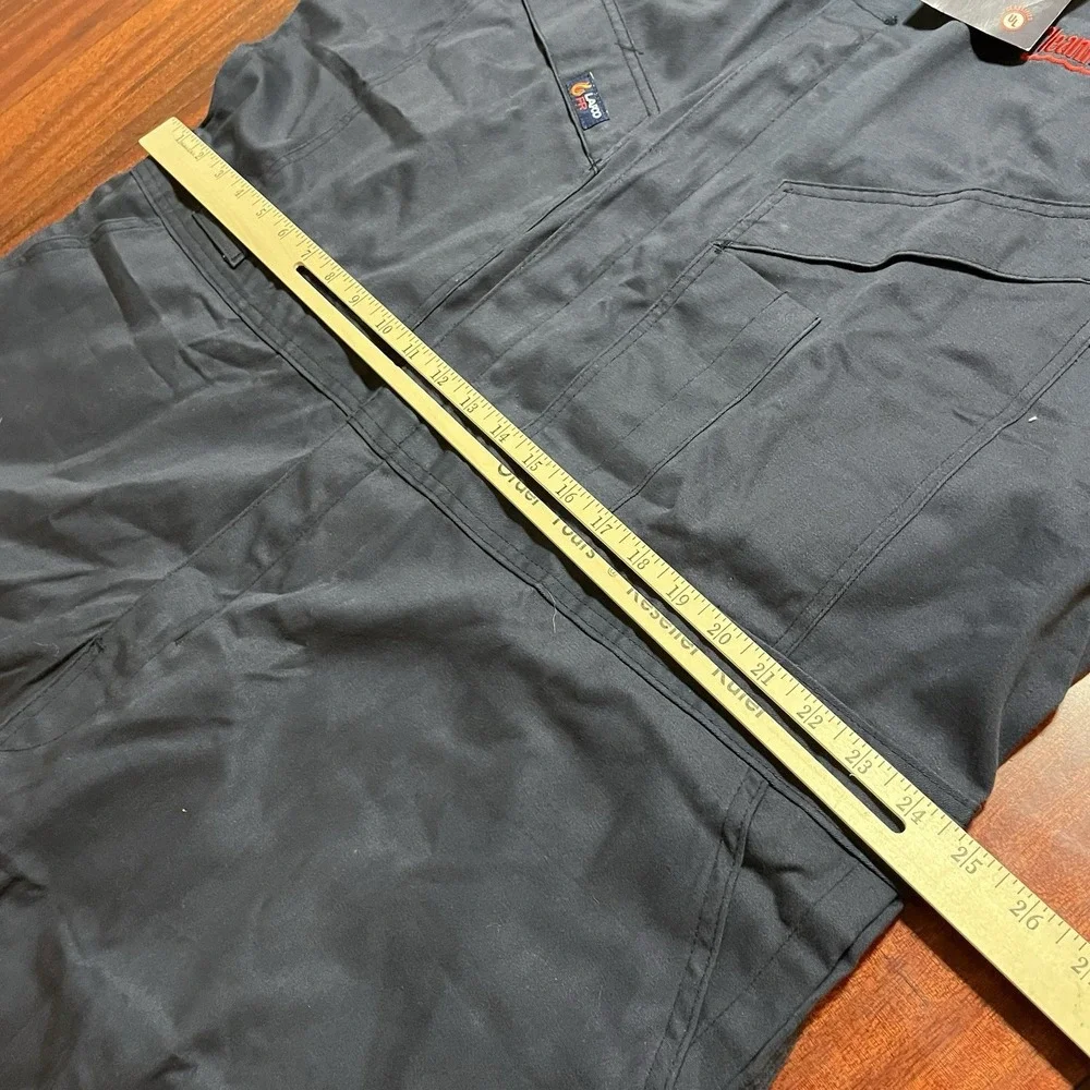 LAPCO FR Coveralls Mens 2XL Navy Blue Workwear Cat2 Moisture Mngmnt CVFRD7NY NEW